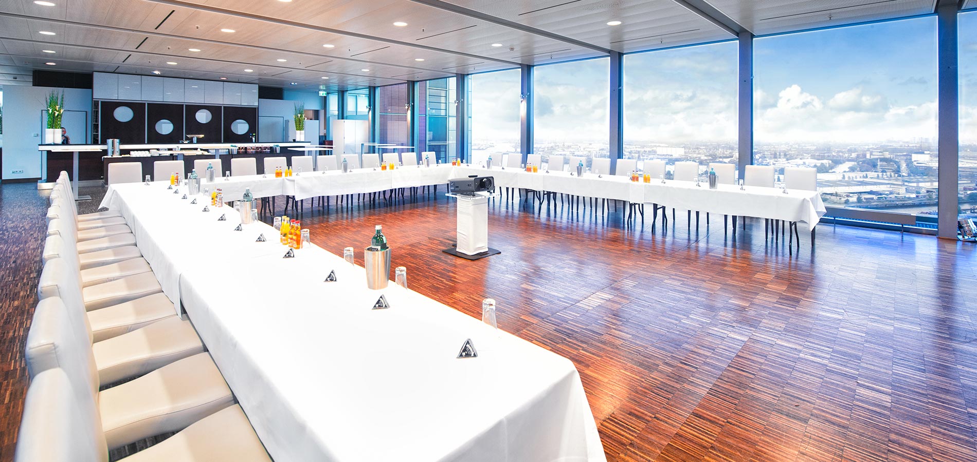 Eventlocation in Hamburg von NORD EVENT - Penthouse Elb-Panorama - Tagung - U-Form