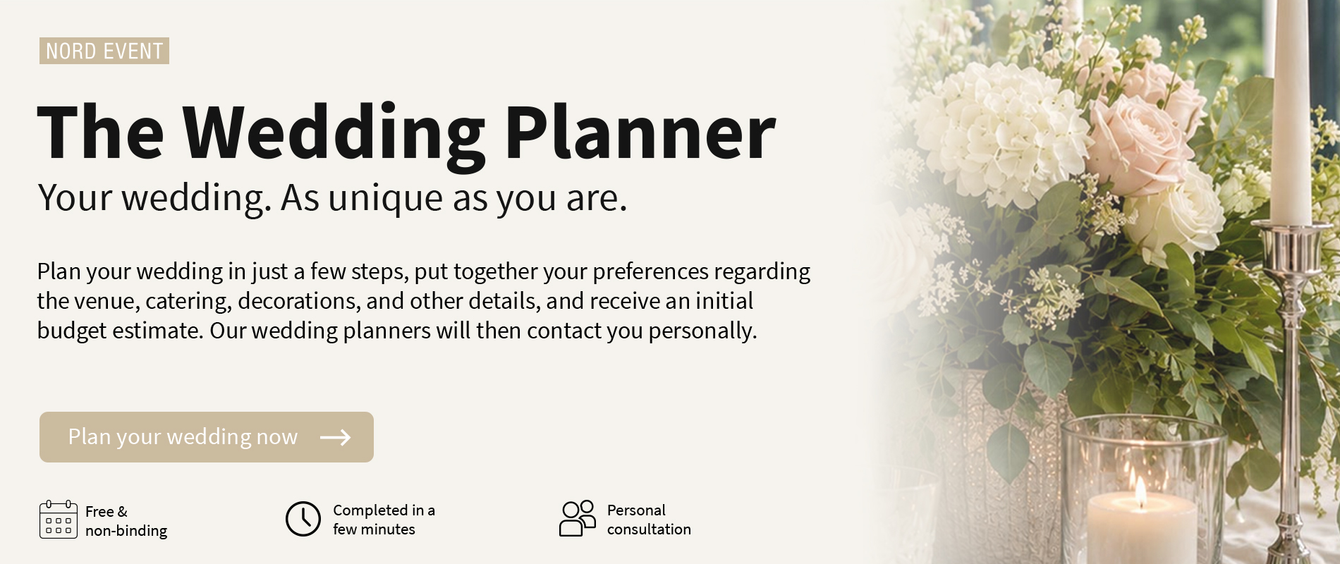 Hochzeitsplanner von NORD EVENT - Jetzt eure Hochzeit in Hamburgs schönsten Eventlocations planen