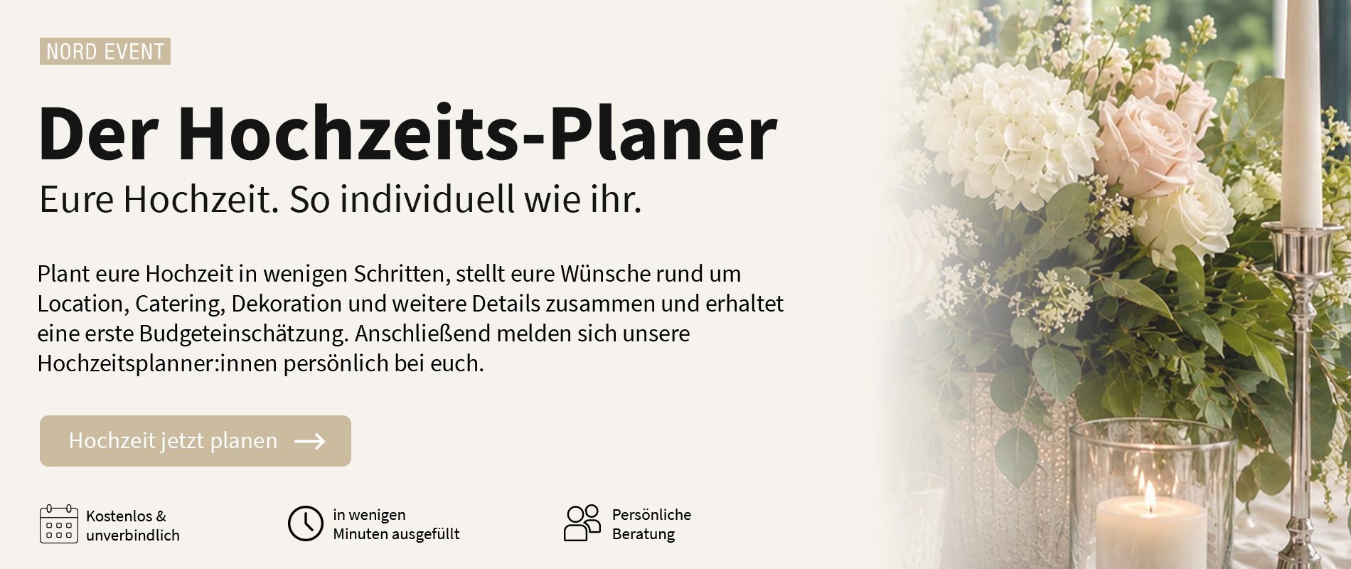 Hochzeitsplanner von NORD EVENT - Jetzt eure Hochzeit in Hamburgs schönsten Eventlocations planen